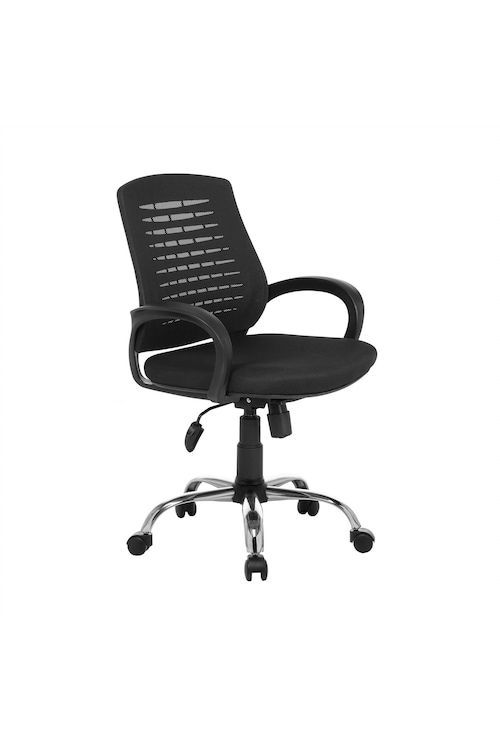 Fileli Makam Koltuğu Siyah Büro Ofis Çalışma Sandalye