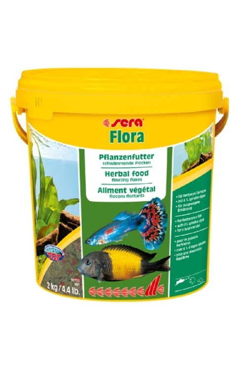 Sera Flora Bitkisel Pul Balık Yemi 100 Gram -Açık-