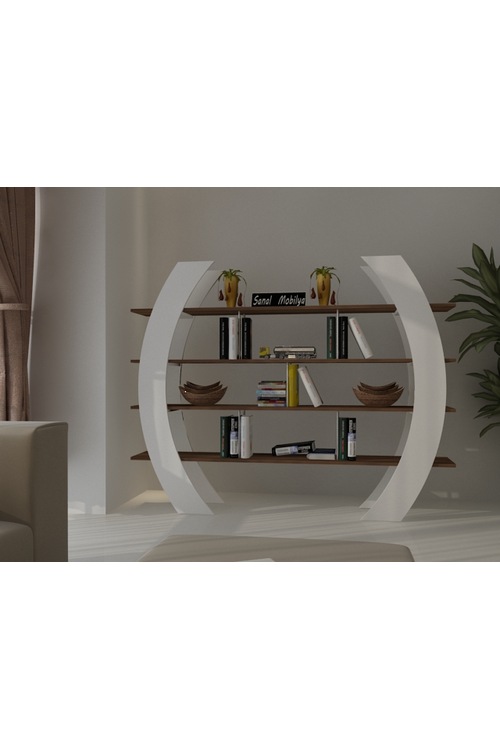 Sanal Mobilya Mois Kitaplık Modern Kitaplık Raf 2 Renk
