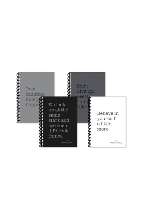 Faber Castell 4'lü Set Defter PP Kpk Rephrase 80 YP Çizgili