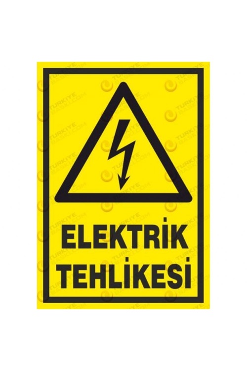 Elektrik Tehlikesi Stıcker- İş Güvenliği Levhası