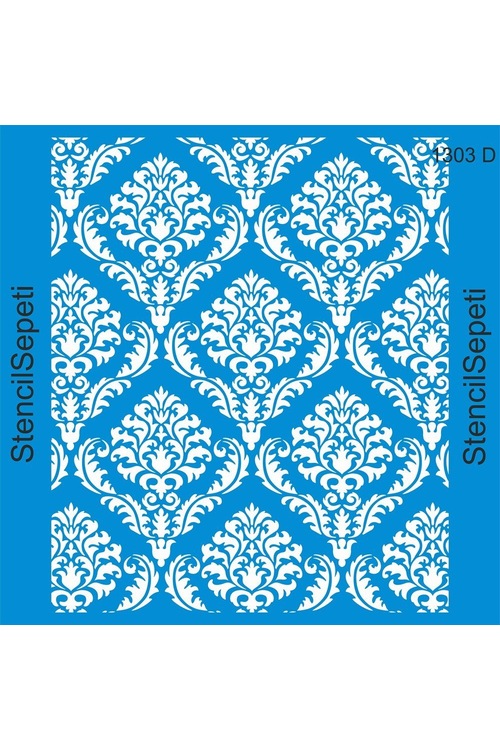 Damask Duvar Stencil Ahşap Boyama ŞablonuDeseni Fiyatları ve