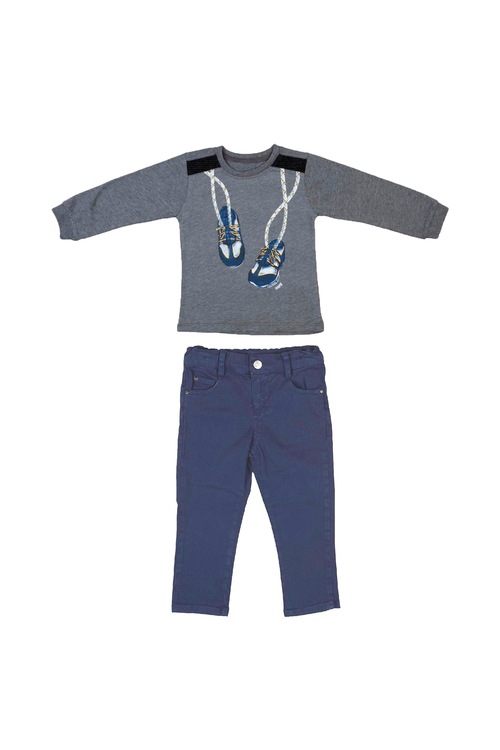 Bebepan Hike Erkek Çocuk Gabardin Pantalon Sweatshirt Takım Fü
