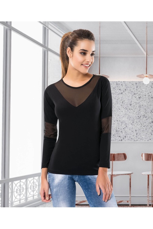 Derya Kurşun Uzun Kol Kadın Body 124