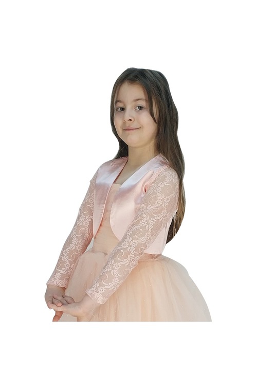 Saten Kız Çocuk Bolero NS195K007