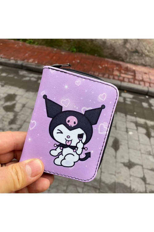 Fantasy Magic Melody - Kuromi Purple Kısa Cüzdan