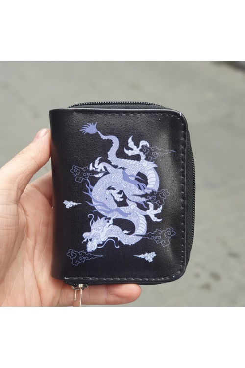 Harajuku Purple Dragon Kısa Cüzdan