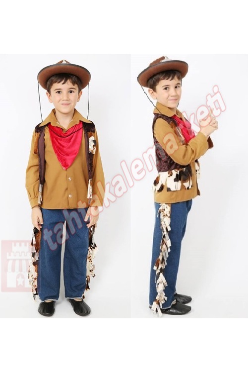 Kovboy Kostümü Çocuk Kıyafeti Tam Takım Lüks