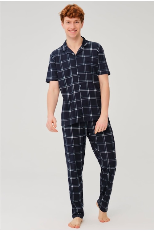 Dagi Erkek Lacivert Pamuklu Ekoseli Gomlek Pijama Takimi Dge15040 Fiyatlari Ve Ozellikleri