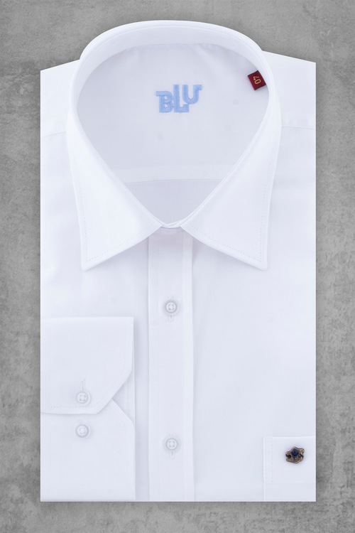BLU Kravat Yaka Klasik Gömlek