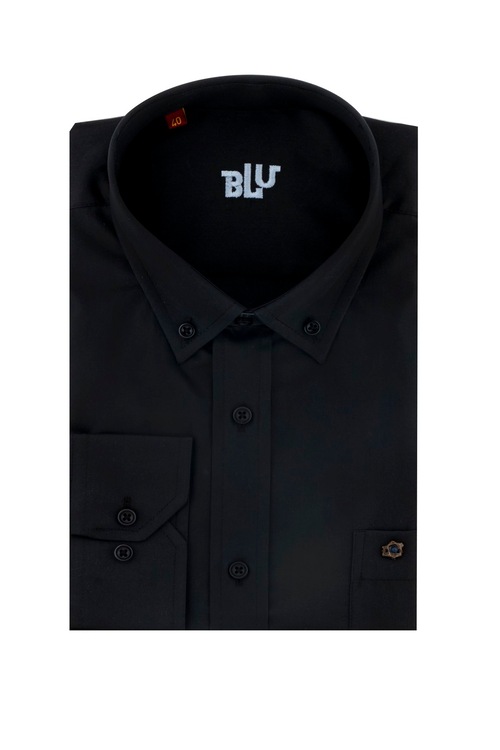 BLU Üstten Düğmeli Yaka Gömlek