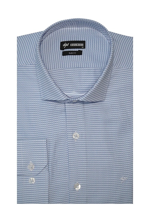 ERKEK MAVİ SLIM FIT / DAR KALIP 7 CM KLASİK GÖMLEK