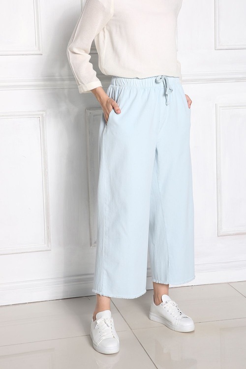 Bebe Mavisi Dogal Kumas Lastikli Bol Paca Pantolon 419 R Fiyatlari Ve Ozellikleri