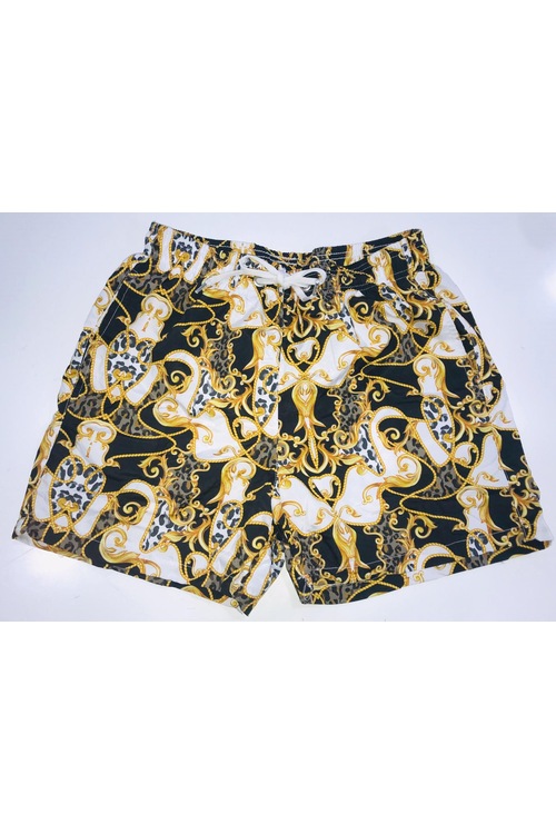 Retro Moda Erkek Deniz Şort Mayo Çizgili