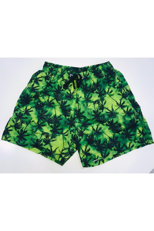 Retro Moda Erkek Deniz Şort Mayo Palmiye