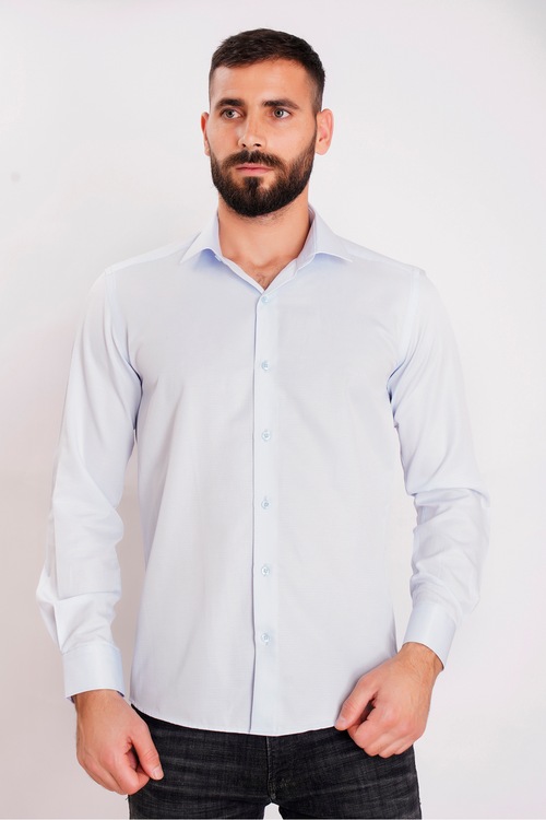 ERKEK SLİM FIT GÖMLEK MAVİ