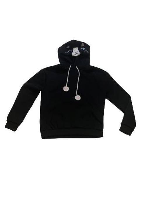Kedi Patili Kulakli Siyah Unisex Sweatshirt Fiyatlari Ve Ozellikleri