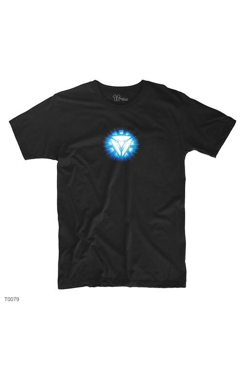 Iron Man Arc Reactor - 2 Siyah T-Shirt