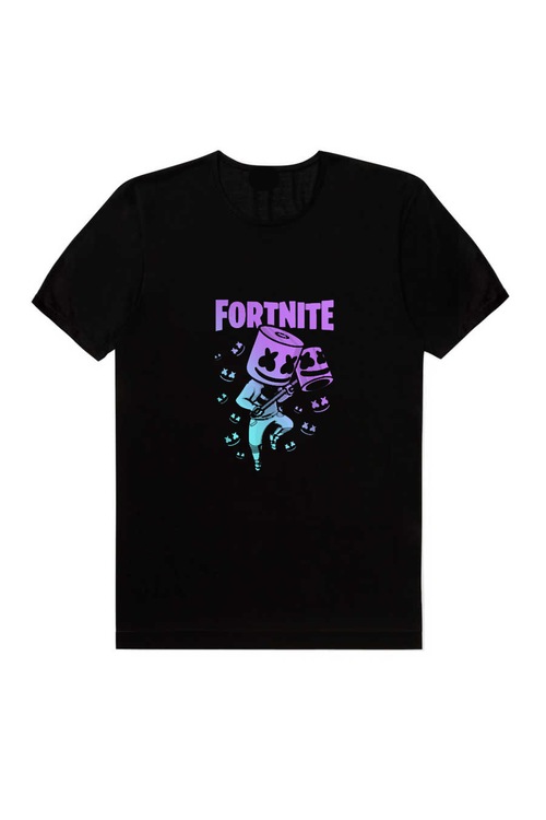 FORTNITE MARSHMELLO SİYAH ÇOCUK TİŞÖRTÜ
