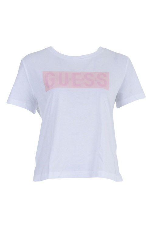 GUESS JEANS T-SHIRT MANICHE CORTE Donna W1RI05JA900 Rosa
