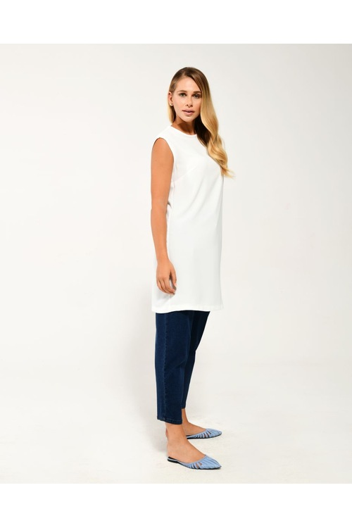 Kadin Beyaz Sifir Kol Iclik Tunik Me000126 Fiyatlari Ve Ozellikleri