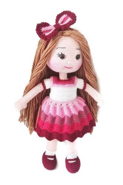 KARNAVAL BEBEK (Pembe) El Örgüsü Organik Oyuncak Bebek 35 KARNAVAL BEBEK (Pembe) El Örgüsü Organik Oyuncak Bebek 35