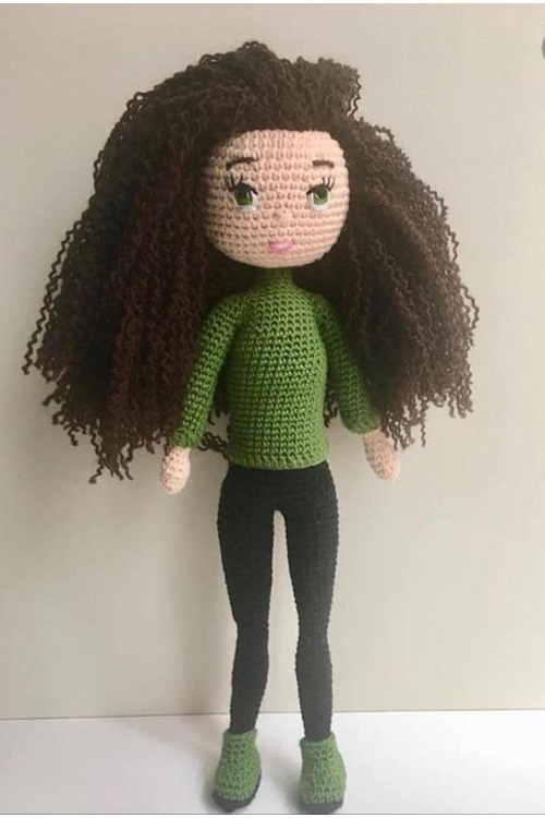 Kıvırcık Bebek Amigurumi Organik Oyuncak