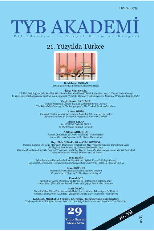 TYB Akademi 29. Sayı 21. Yüzyılda Türkçe