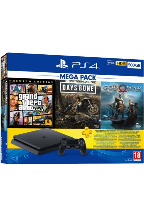 Sony PS4 500 GB Slim MegaPack Oyun Konsolu