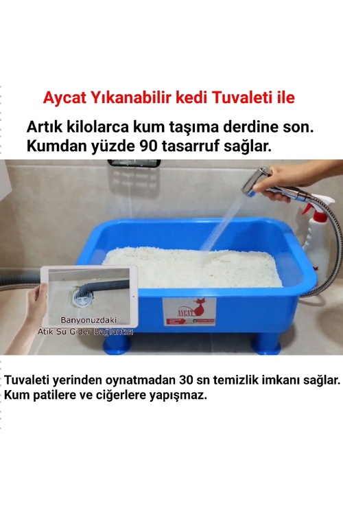 KEDİ TUVALETİ AYCAT MEDİUM SET Fiyatları ve Özellikleri