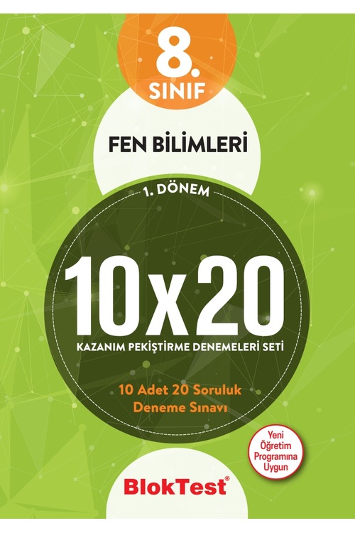 8.Sınıf Bloktest 1.Dönem Fen Bilimleri 10x20 Kazanım Pekiştirme D