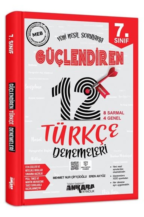 ANKARA YAY. 7.SINIF TÜRKÇE 12 GÜÇLENDİREN DENEME