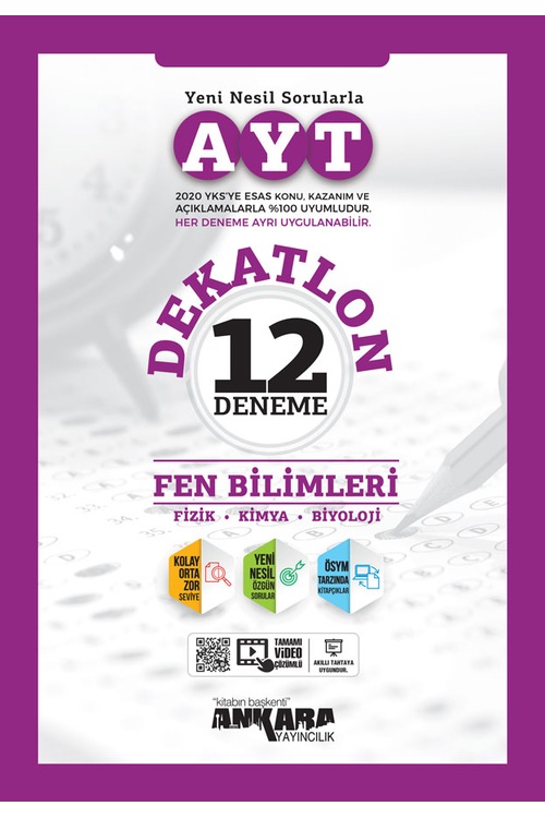 Ankara Yayıncılık AYT Dekatlon Fen Bilimleri 12 Deneme Sınavı
