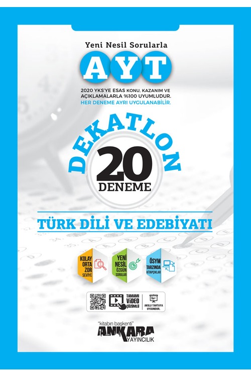 Ankara Yayıncılık AYT Dekatlon Türk Dili ve Edebiyatı 20 Deneme