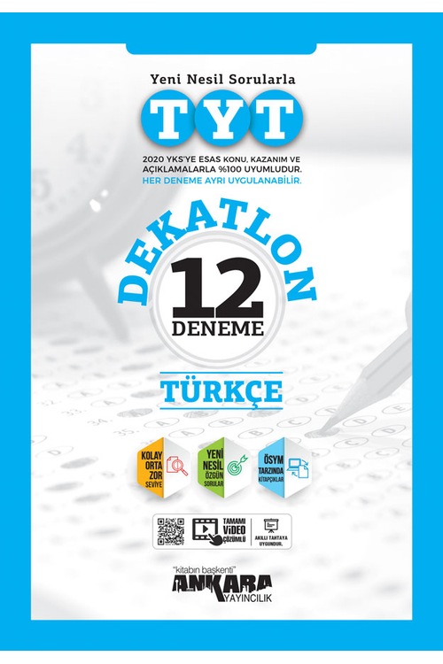Ankara Yayıncılık TYT Dekatlon Türkçe 12 Deneme Sınavı