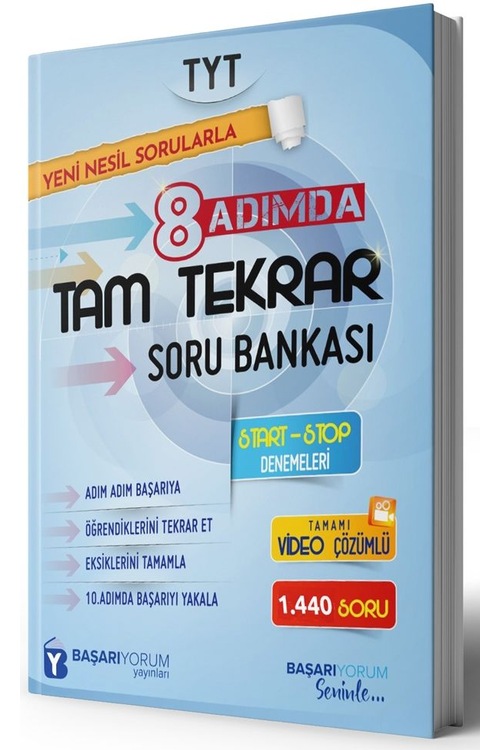 Başarıyorum Yayınları TYT 8 Adımda Tam Tekrar Soru Bankası