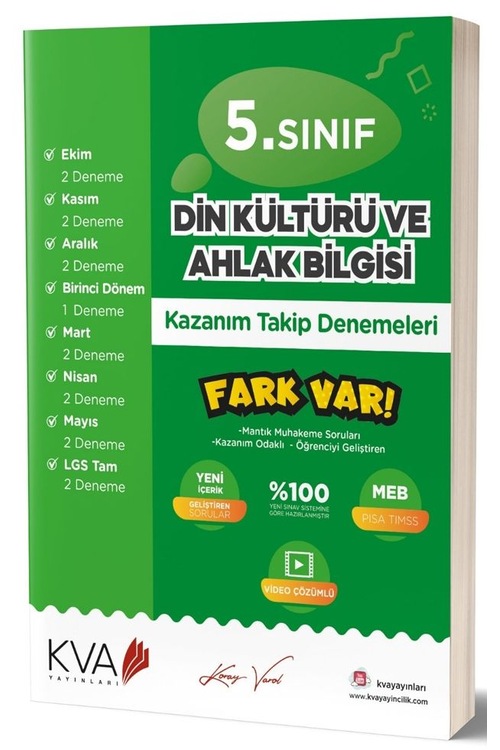 KVA Yayınları 5. Sınıf Din Kültürü ve Ahlak Bilgisi Fark Var