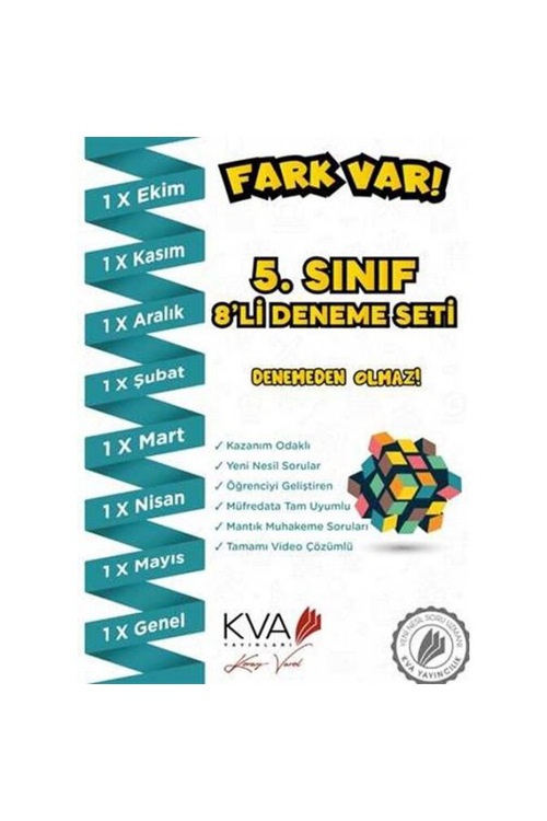 KVA Yayınları 5. Sınıf Fark Var 8 li Deneme Seti