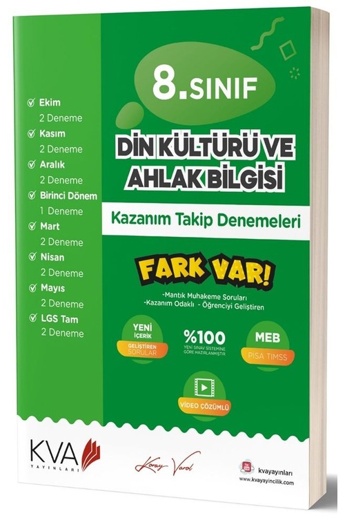 KVA Yayınları 8. Sınıf Din Kültürü ve Ahlak Bilgisi Fark Var Kaza