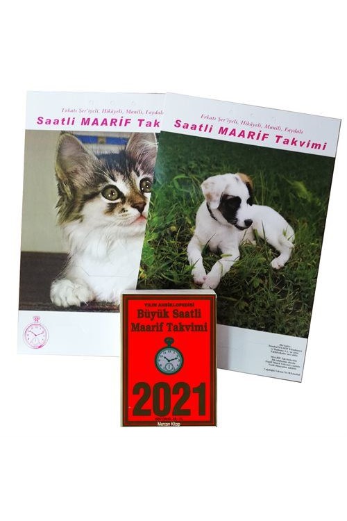 2021 Saatli Maarif Takvimi (Büyük boy) Hayvan Resimli Karton Fiyatları