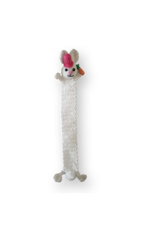 Sevimli Tavşanlı Amigurumi Organik Kitap Ayracı