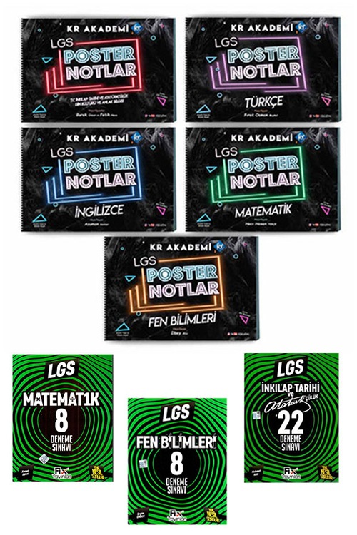 8. Sınıf LGS Poster Seti KR Akademi 3 HEDİYELİ