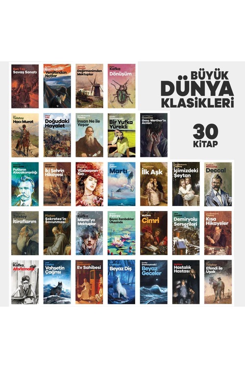 Büyük Dünya Klasikleri Seti - 30 Kitap