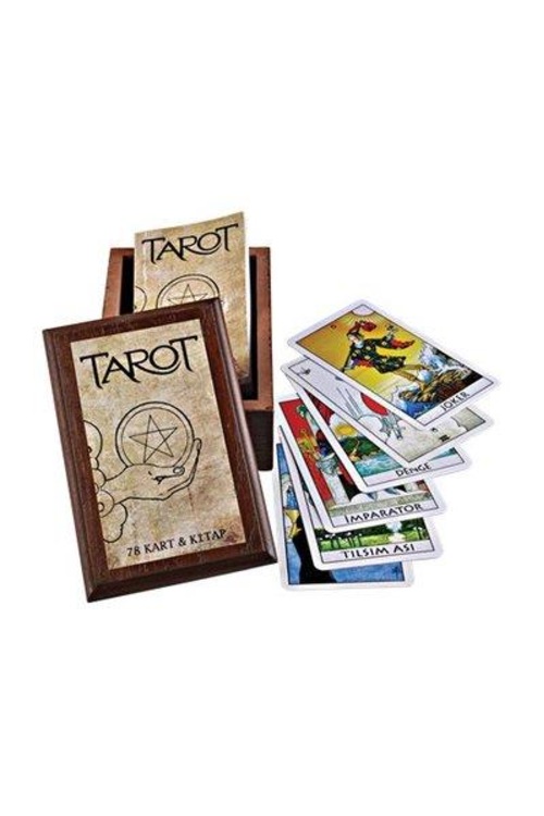 Tarot 78 Kart ve Kitap (Ahşap Kutulu)