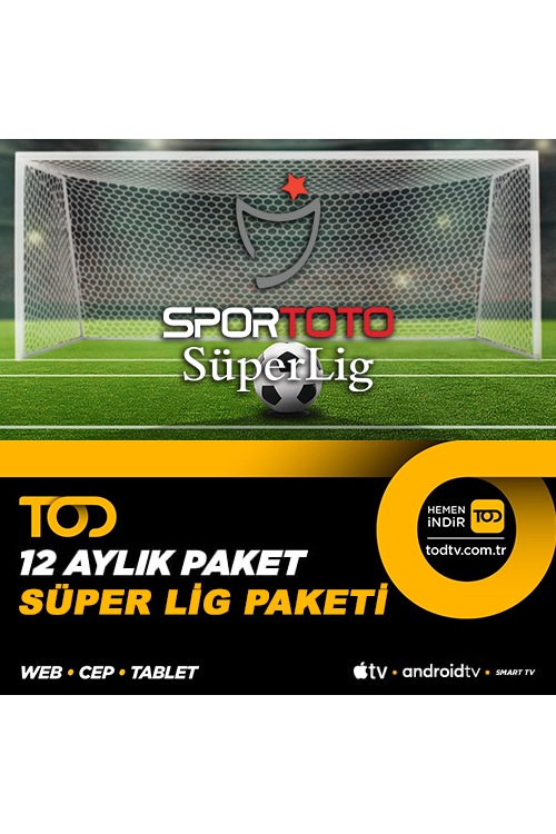 TOD 12 Aylık Süper Lig Paketi - (Web + Cep + Tablet + Smart TV)