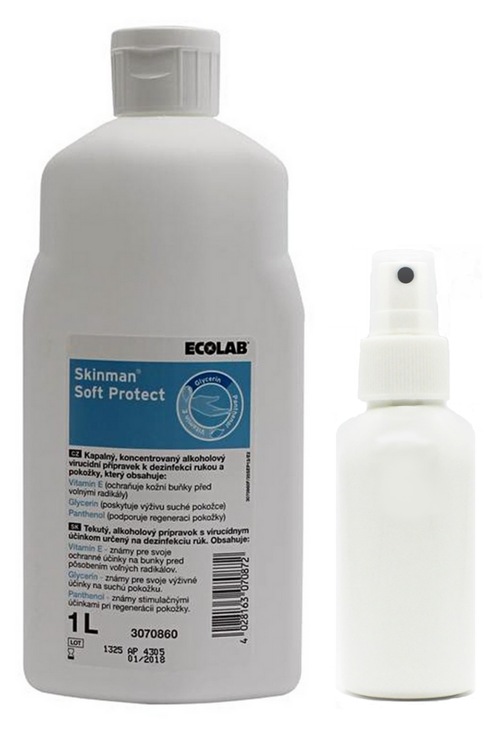 Ecolab Skinman Soft El Dezenfektan 1L Boş Sprey Şişe 100ml HEDİYE