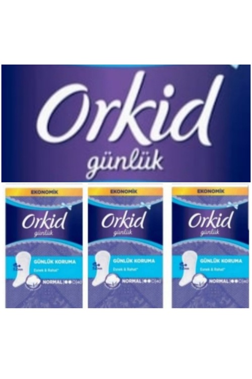 Orkid Günlük Koruma Pedi Normal 40'lı x 3 Paket