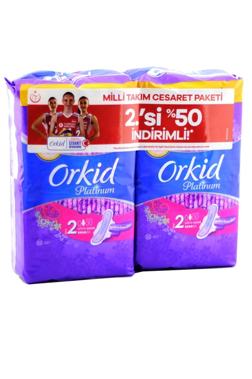 Orkid Hijyenik Ped Platinum Ultra Uzun 22'li Milli Takım Cesaret