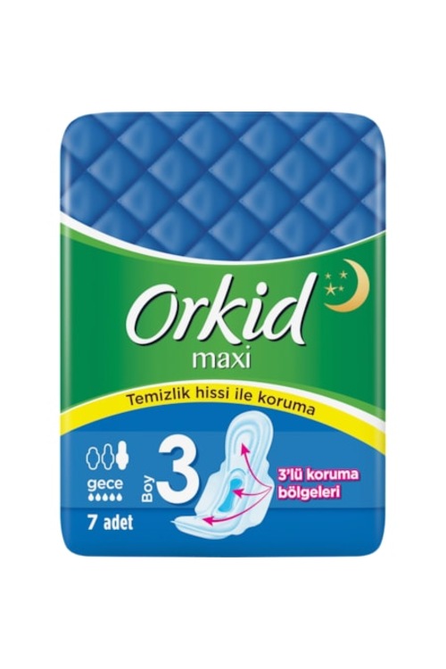 Orkid Maxi Ped Gece 7Li