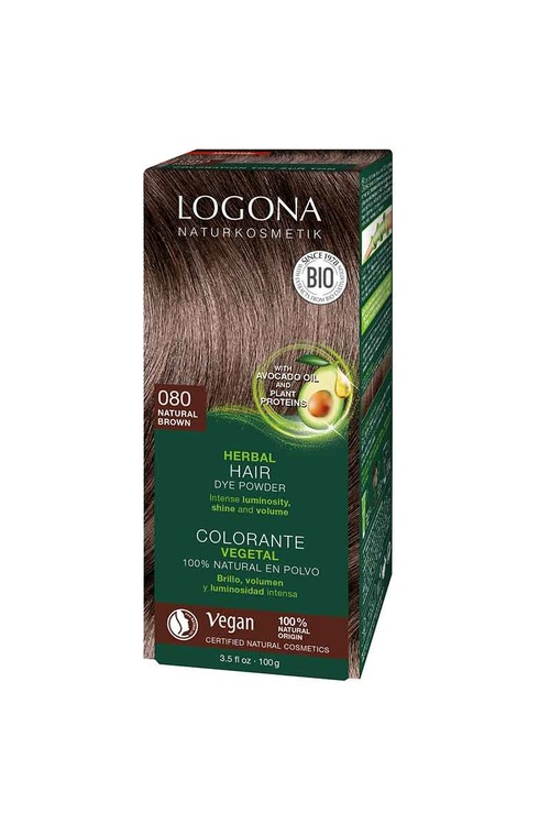 Logona Organik Bitkisel Toz Saç Boyası (080 Doğal Kahve)